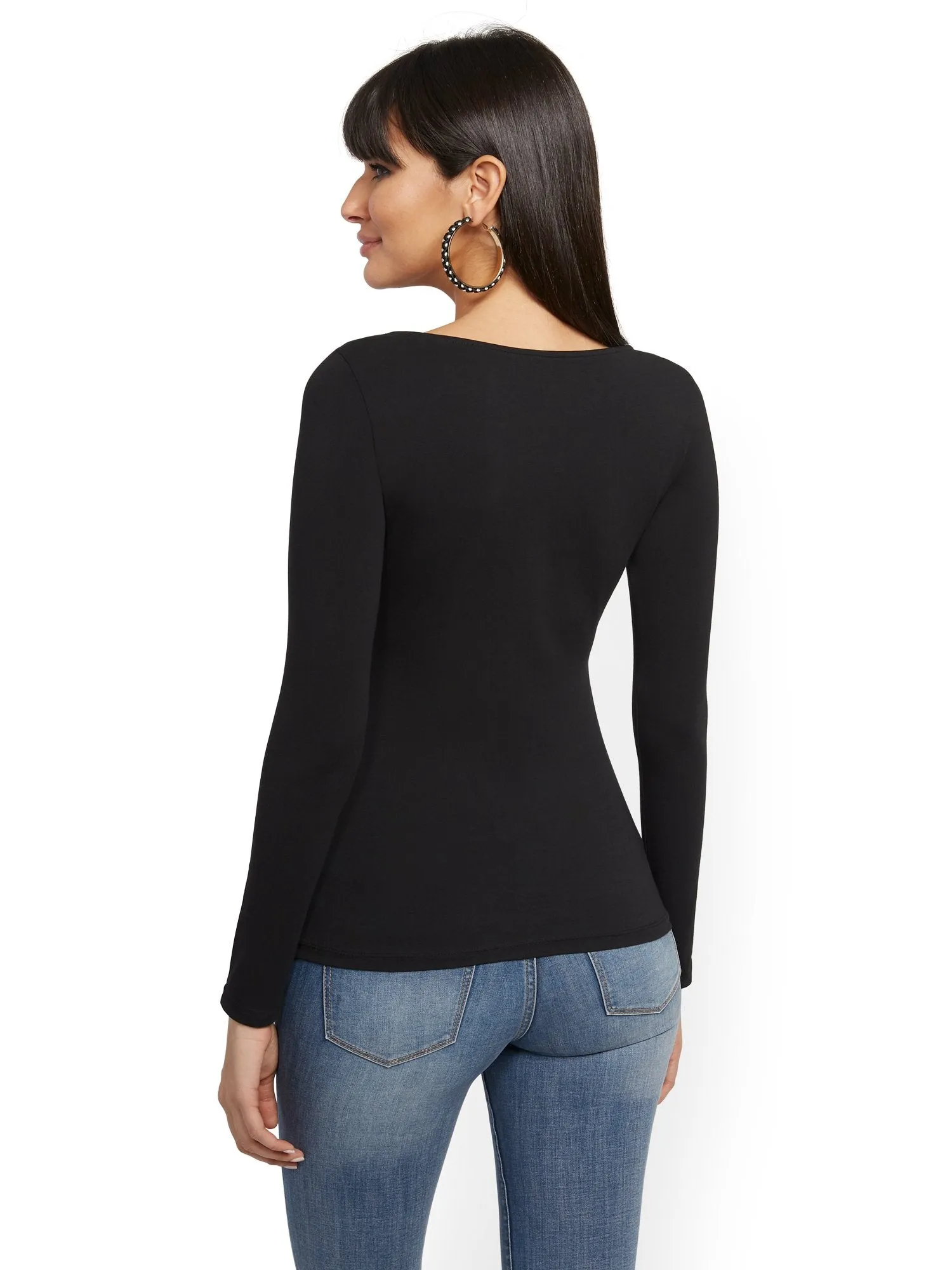 Ruched Bateau-Neck Top