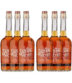 Sazerac Straight Rye Whiskey Full Case Bundle 6-Pack