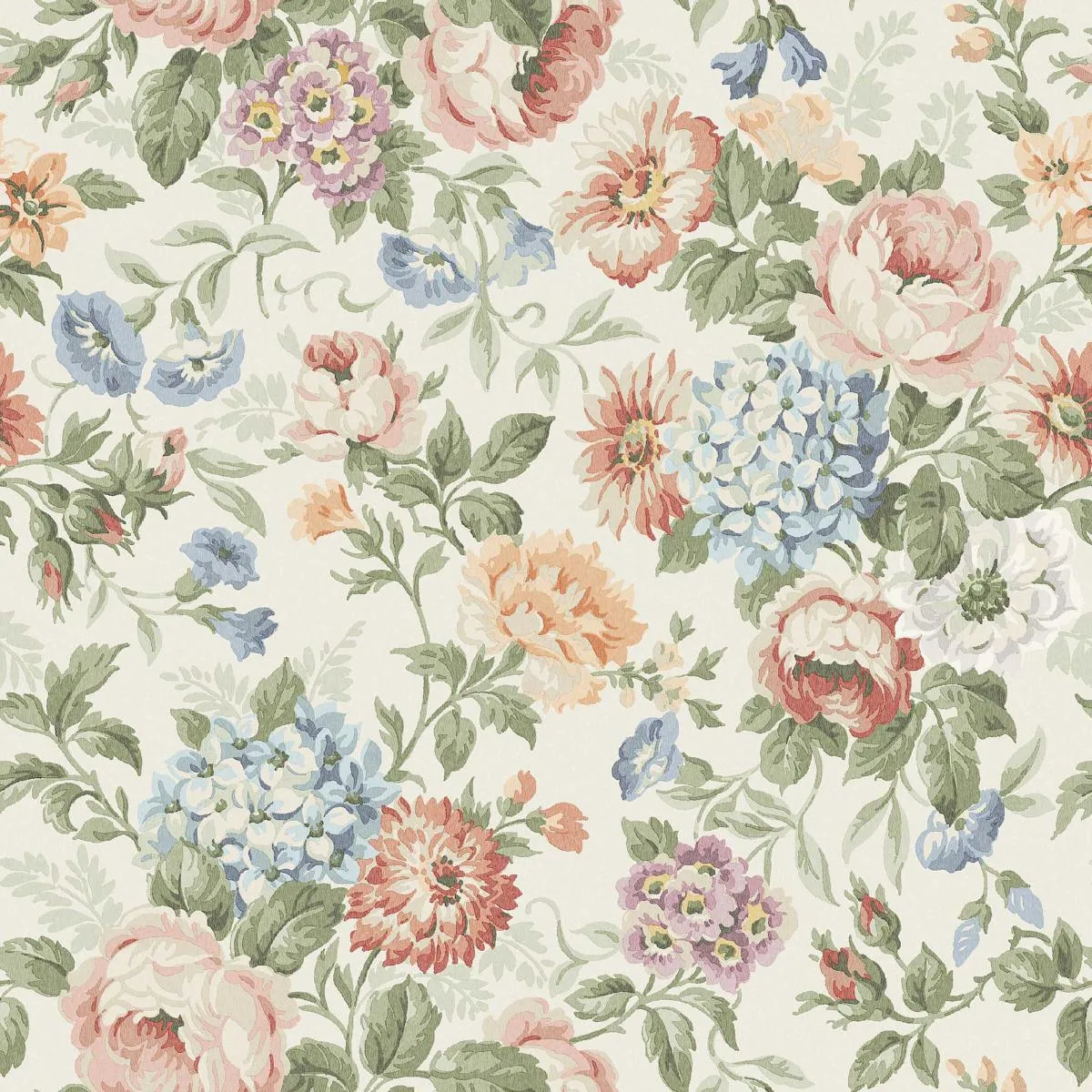 Schumacher Hortensia Wallpaper