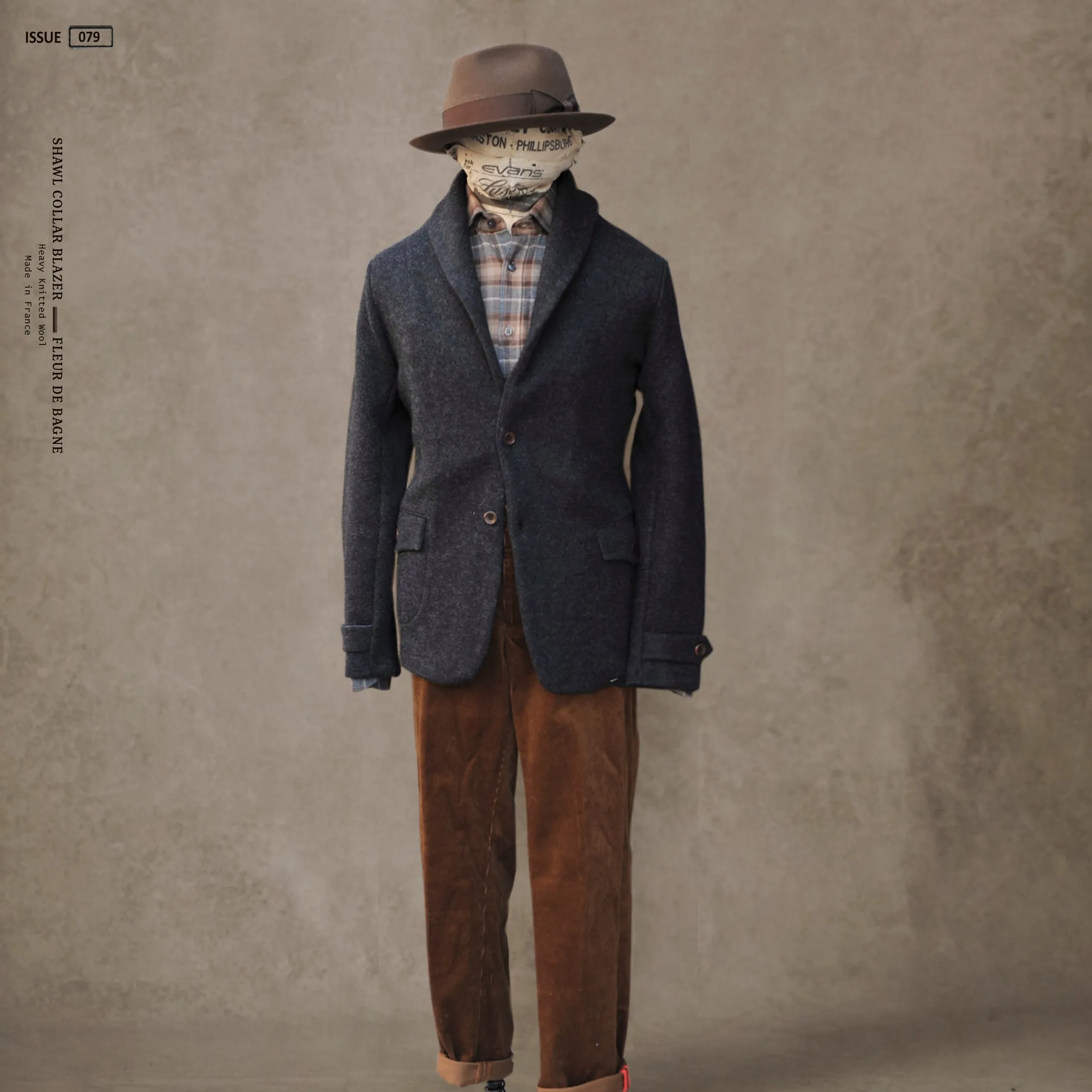 Shawl Collar Knit Blazer - M, L, XL