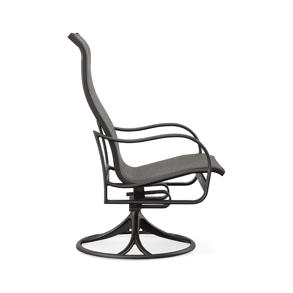 SHORELINE SLING HIGH BACK SWIVEL ROCKER, GRAPHITE