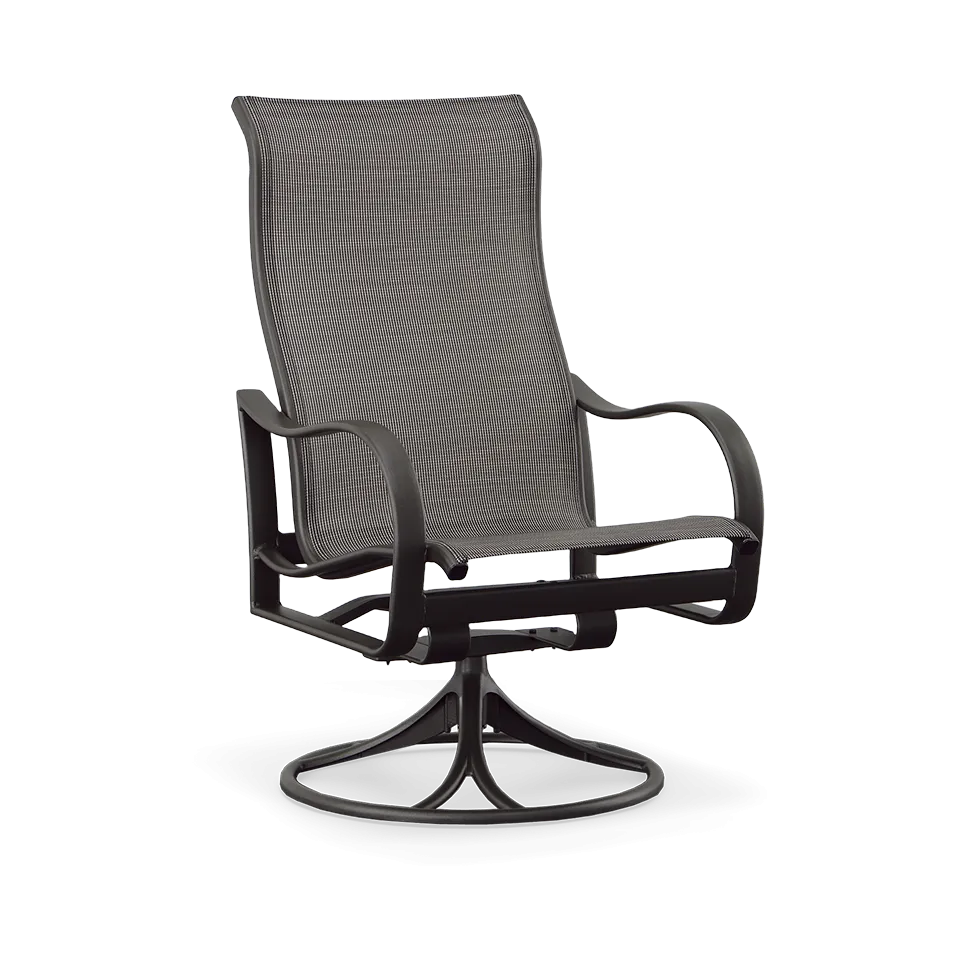 SHORELINE SLING HIGH BACK SWIVEL ROCKER, GRAPHITE