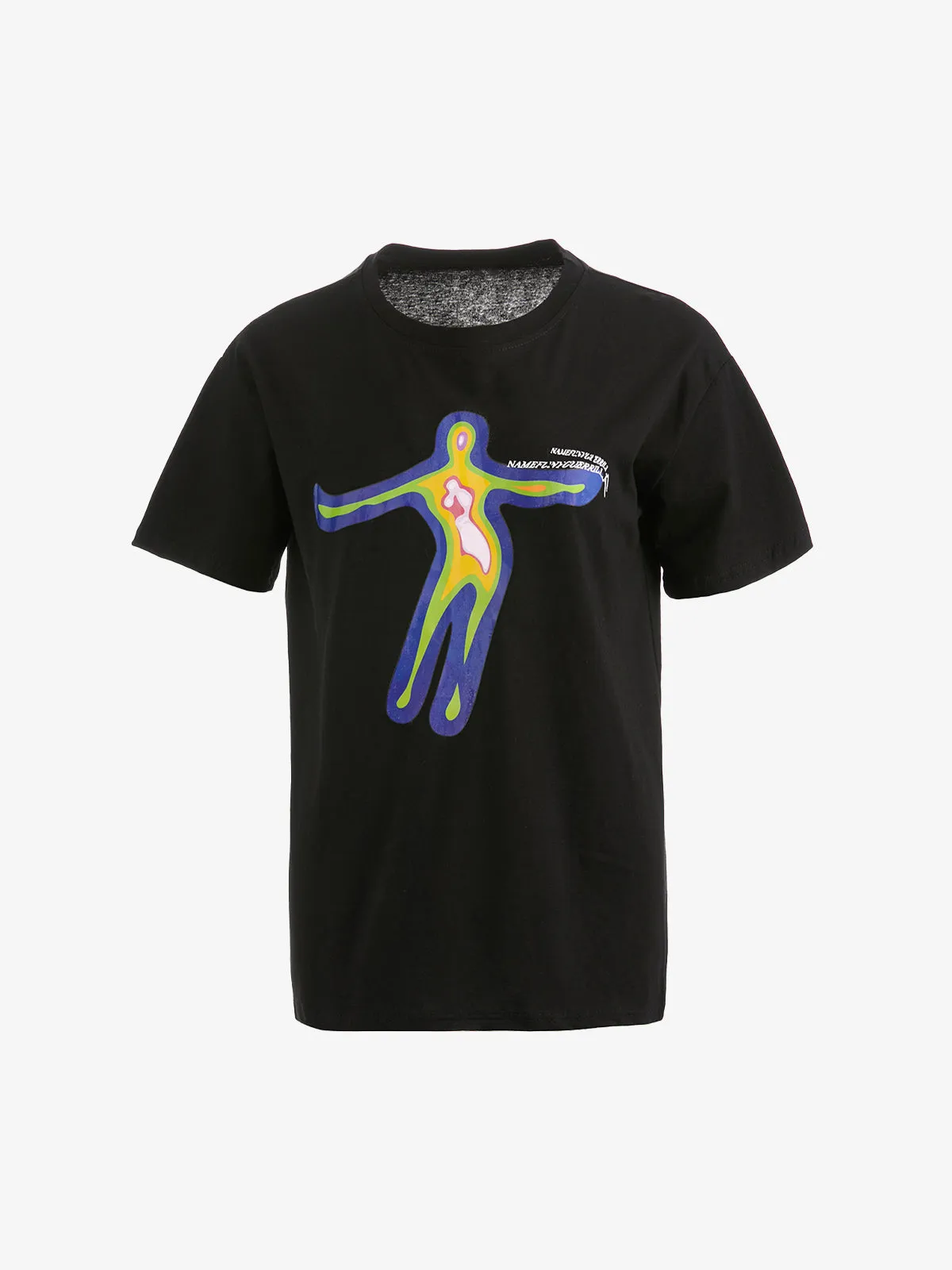 Short Sleeve Graceful Abstract Printed Tee