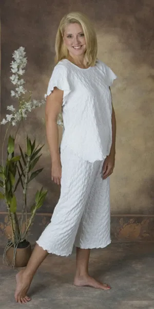 Short Sleeve Long Top & Palazzos Waffle Collection