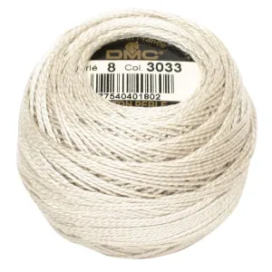 Size 8 Pearl Cotton Ball in Color 3033 ~ Very Light Mocha Brown