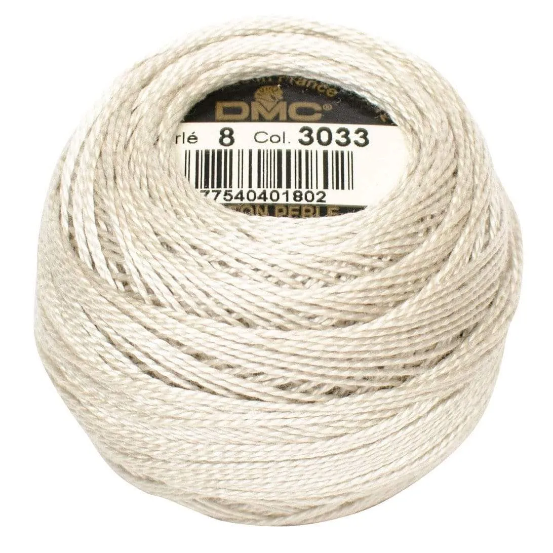 Size 8 Pearl Cotton Ball in Color 3033 ~ Very Light Mocha Brown