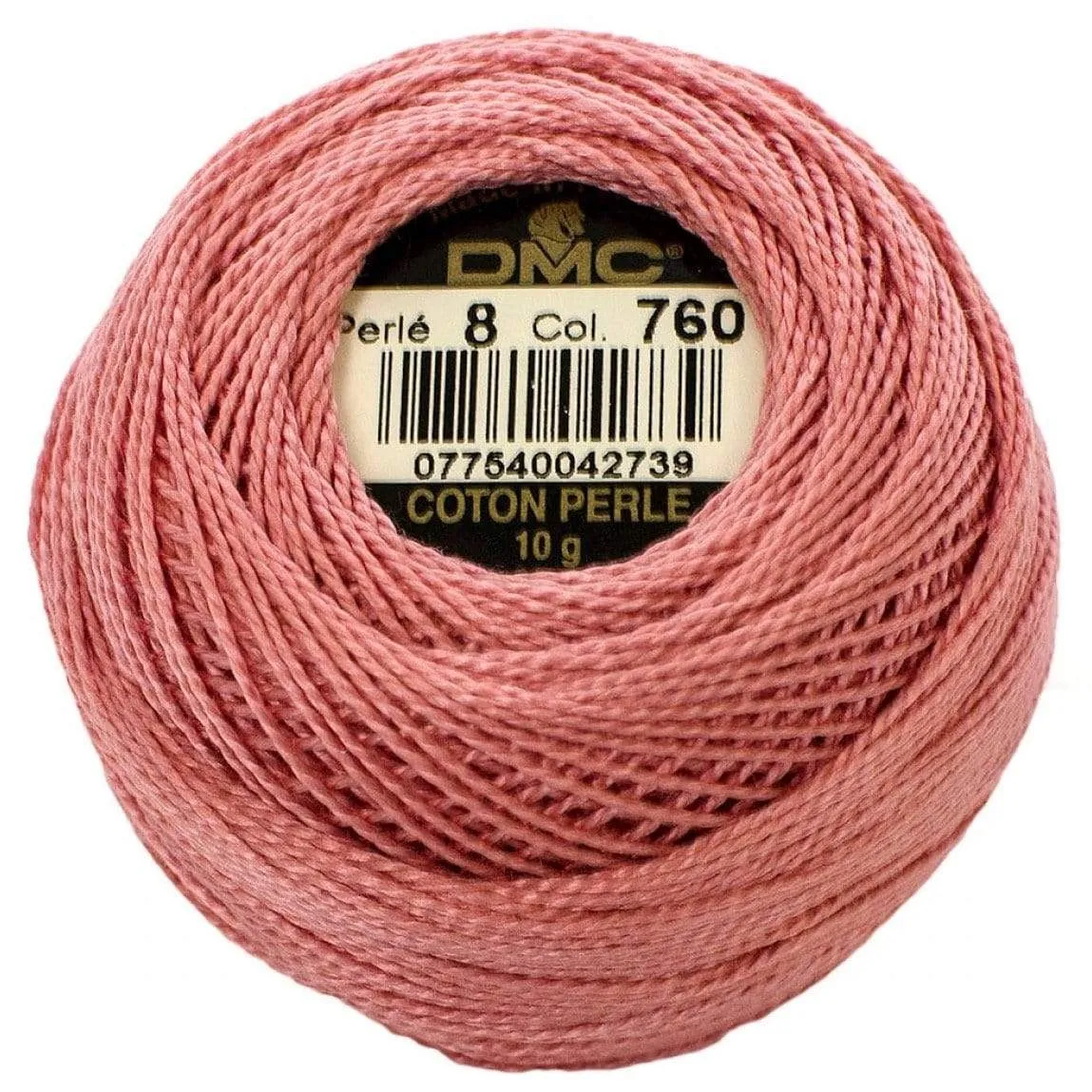 Size 8 Pearl Cotton Ball in Color 760 ~ Salmon