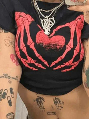 Skeleton Graphic Graceful Zip-Up Hoodie