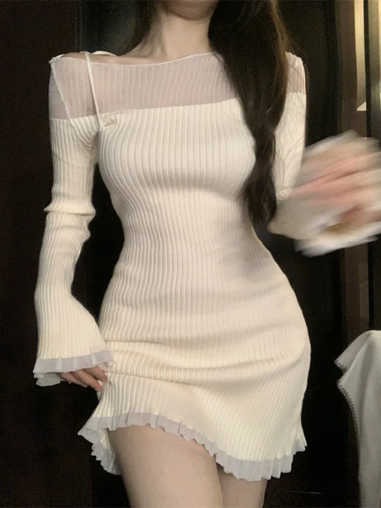 Slim Bodycon Graceful Y2k Mini Dress