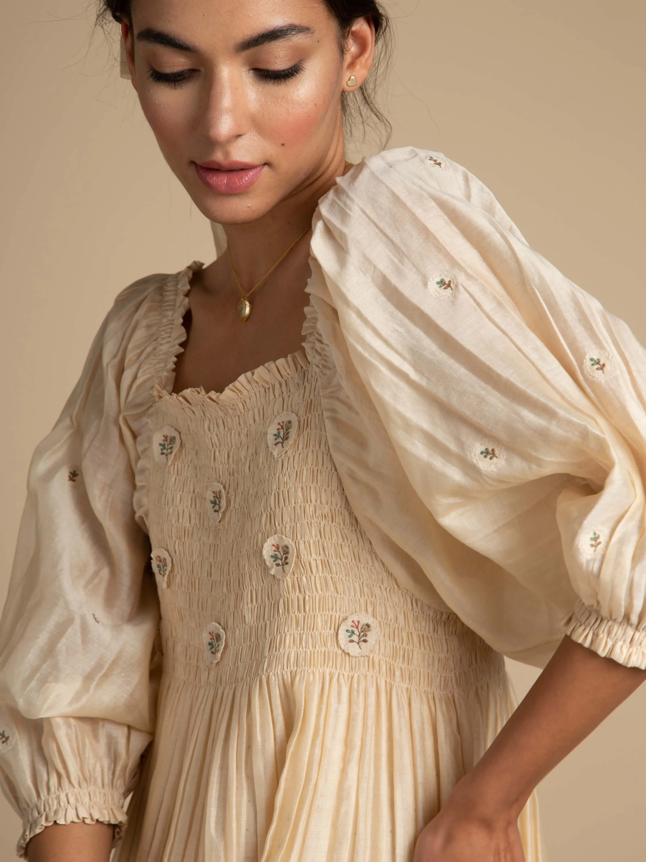 Stay A While Peasant Dress