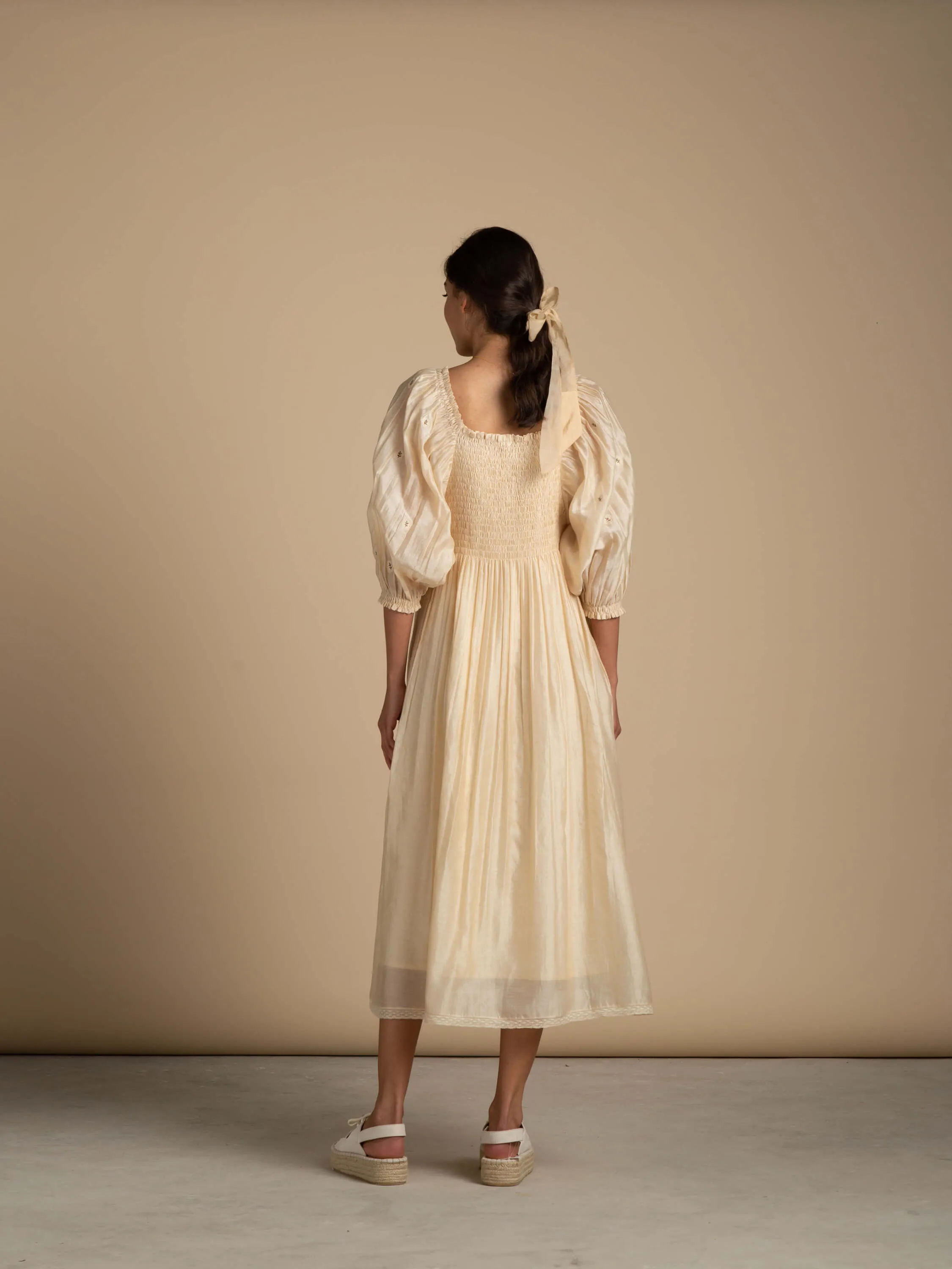 Stay A While Peasant Dress