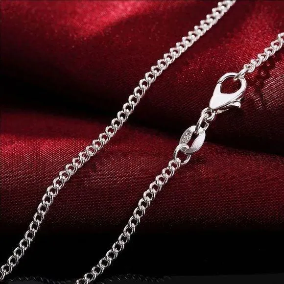 Sterling Silver Elegance Curb Chain Necklace