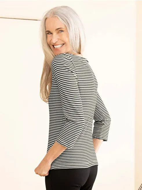 Stripe Boatneck Sweater