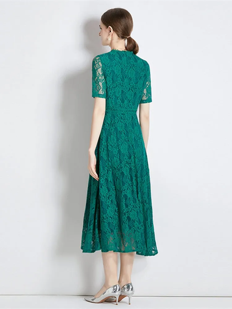 Summer Women Graceful Lace Dress