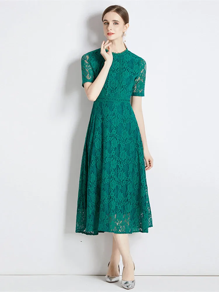 Summer Women Graceful Lace Dress