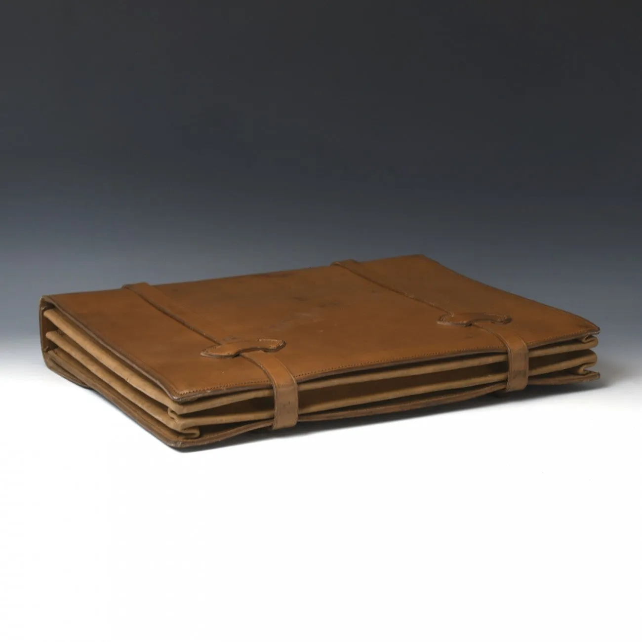 Tan Bridle Leather Briefcase