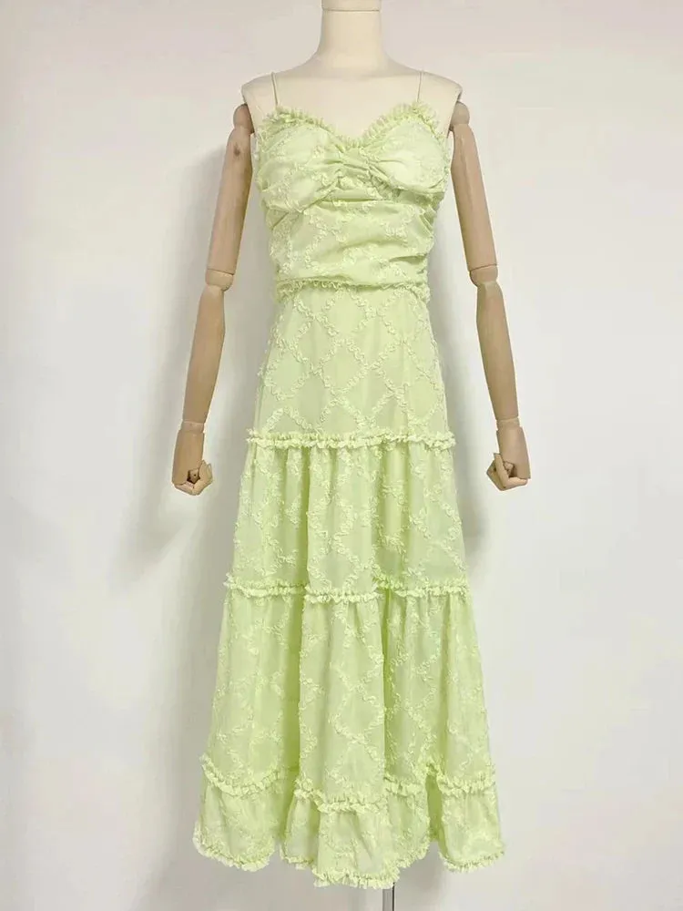 Temperament Solid Graceful Long Dress