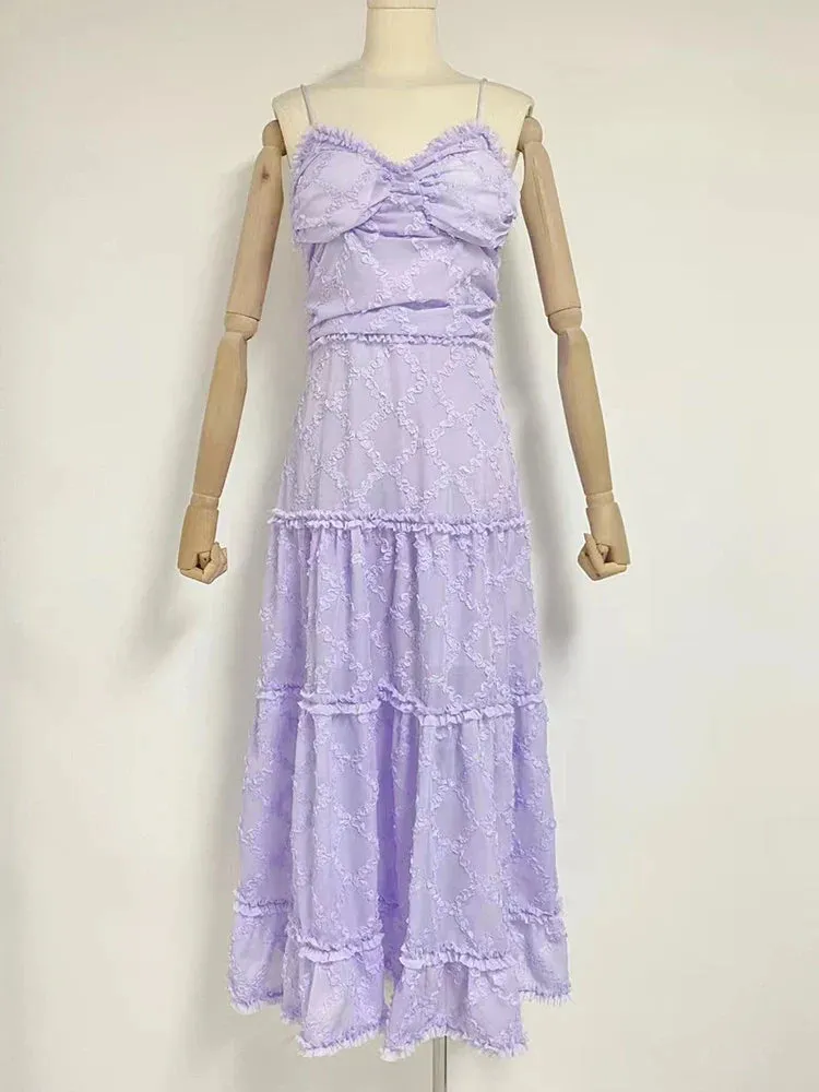 Temperament Solid Graceful Long Dress