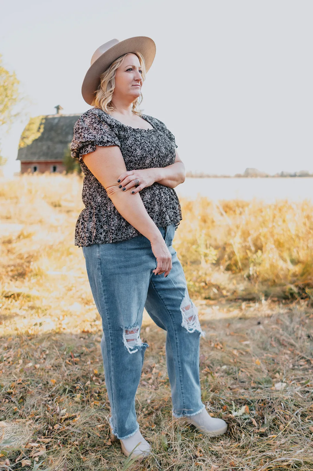 The Payton Straight Distressed Denim - PLUS