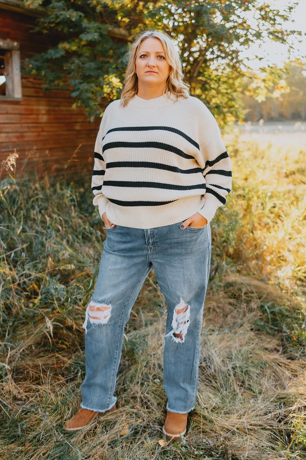 The Payton Straight Distressed Denim - PLUS