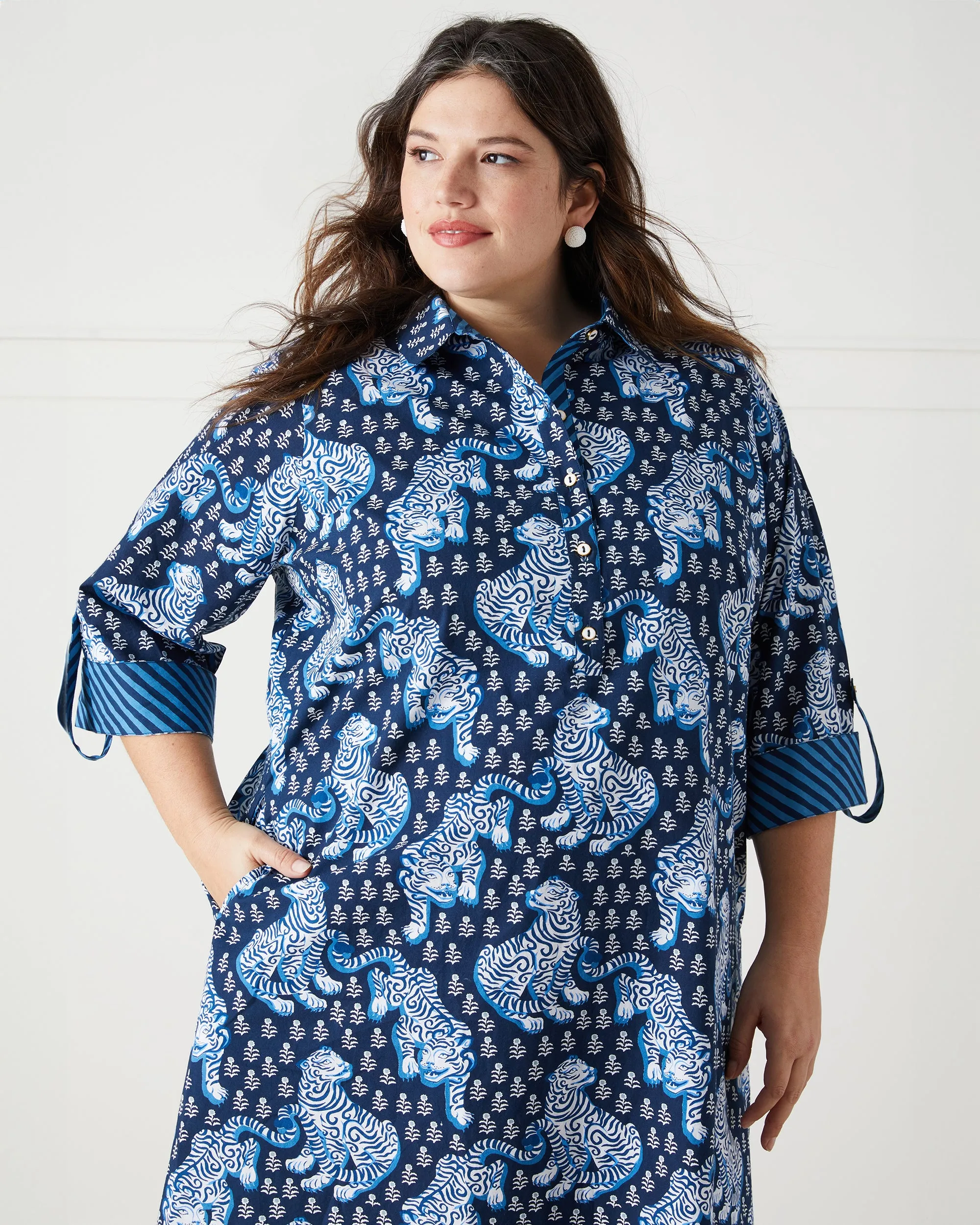 Tiger Queen - Graceful Getaway Dress - Navy