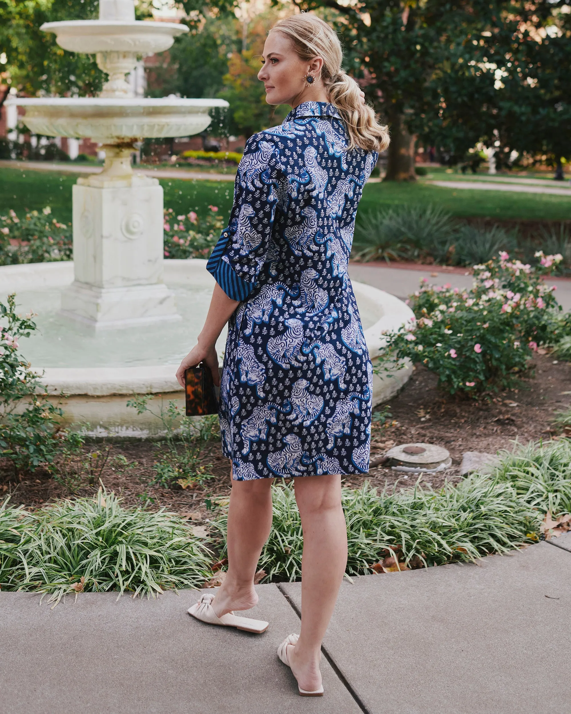 Tiger Queen - Graceful Getaway Dress - Navy