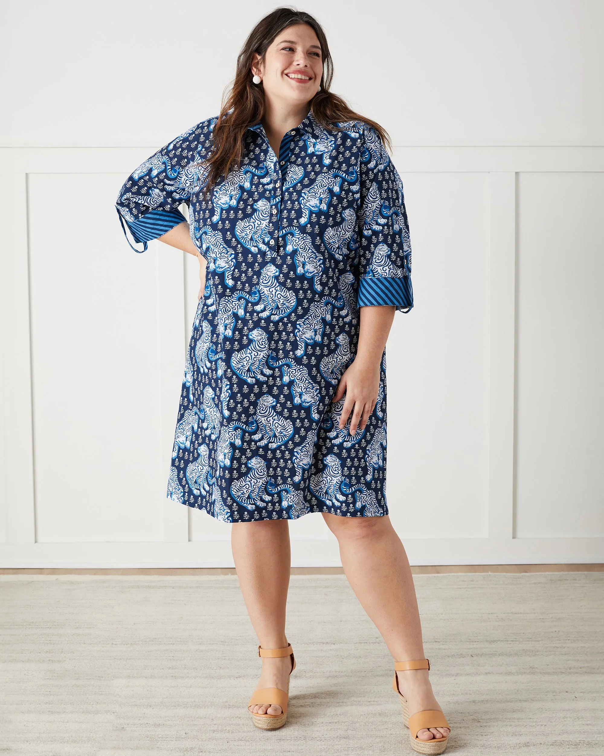 Tiger Queen - Graceful Getaway Dress - Navy