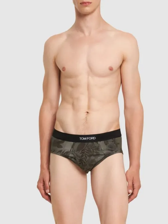Tom Ford   Floral printed cotton briefs 