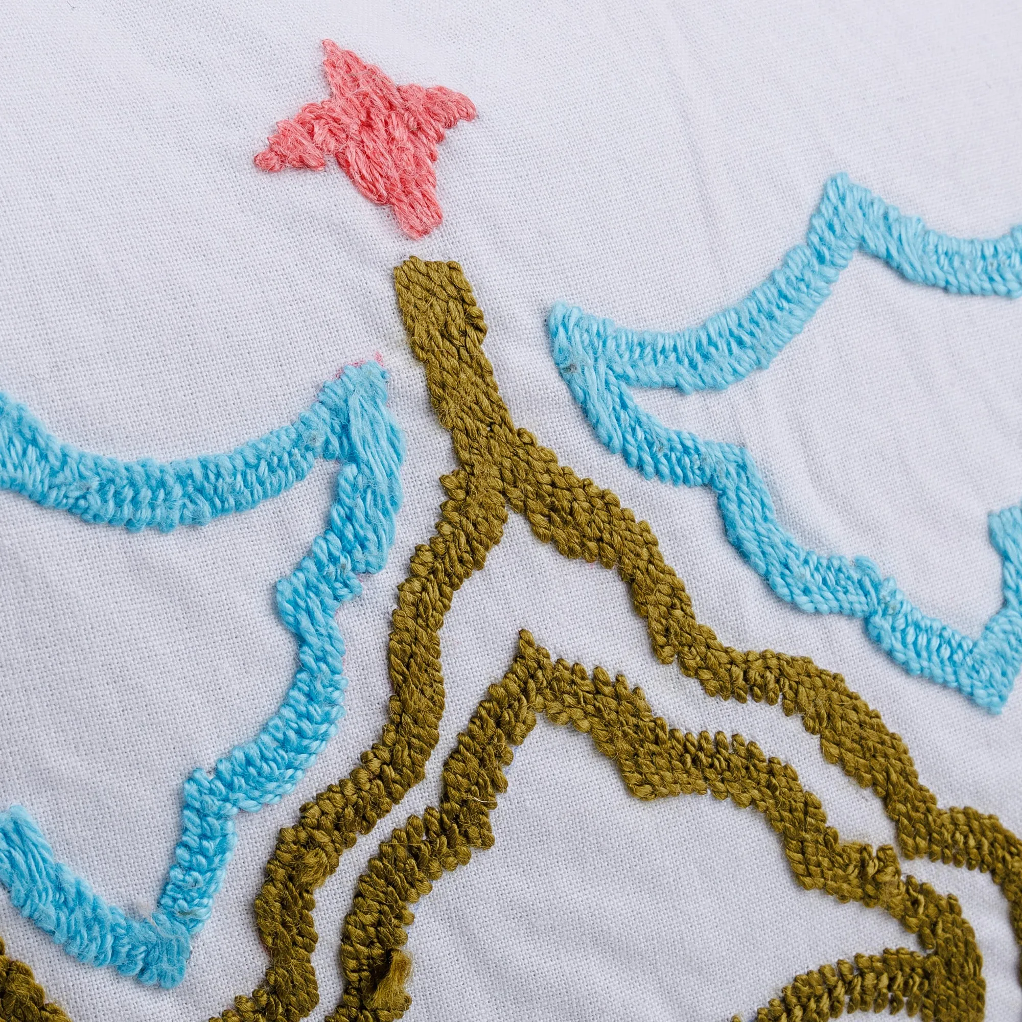 Traditional Tajik Embroidered Suzani Cotton Cushion Cover - Tajik Style | NOVICA