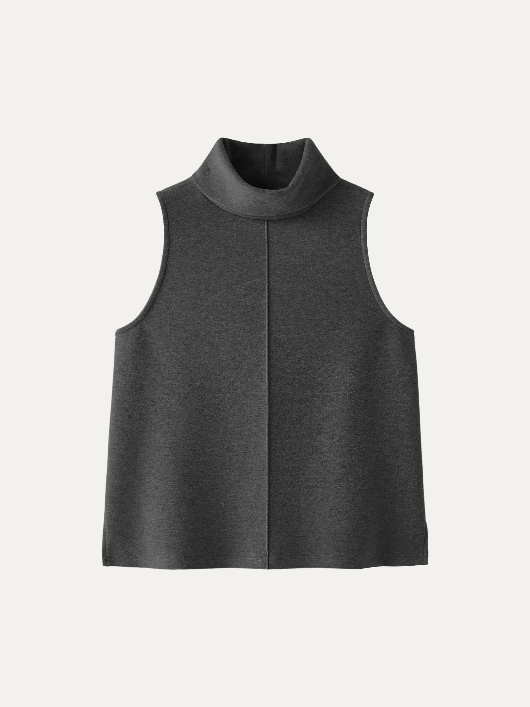 Turtle Neck Split Hem Top