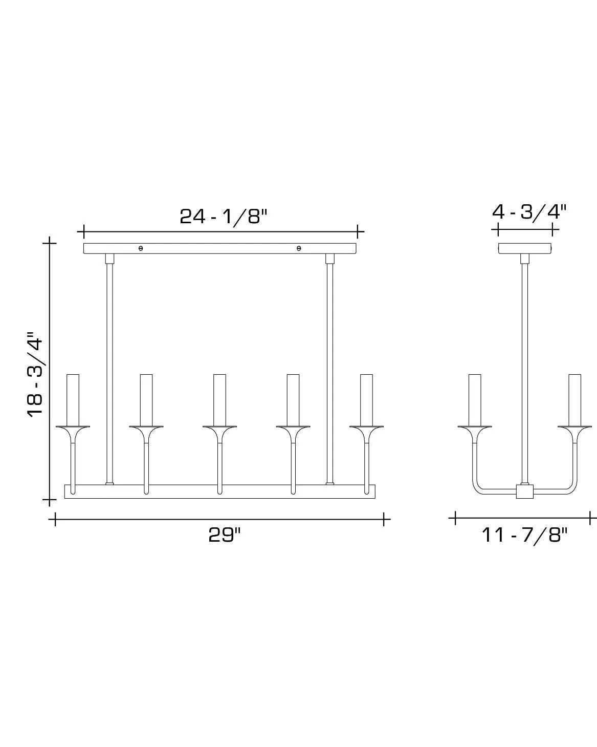 Veronique Linear 10 Chandelier