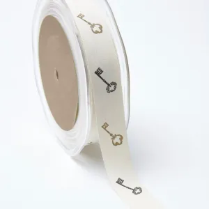 Vintage Keys - Natural Cotton Icon Ribbons