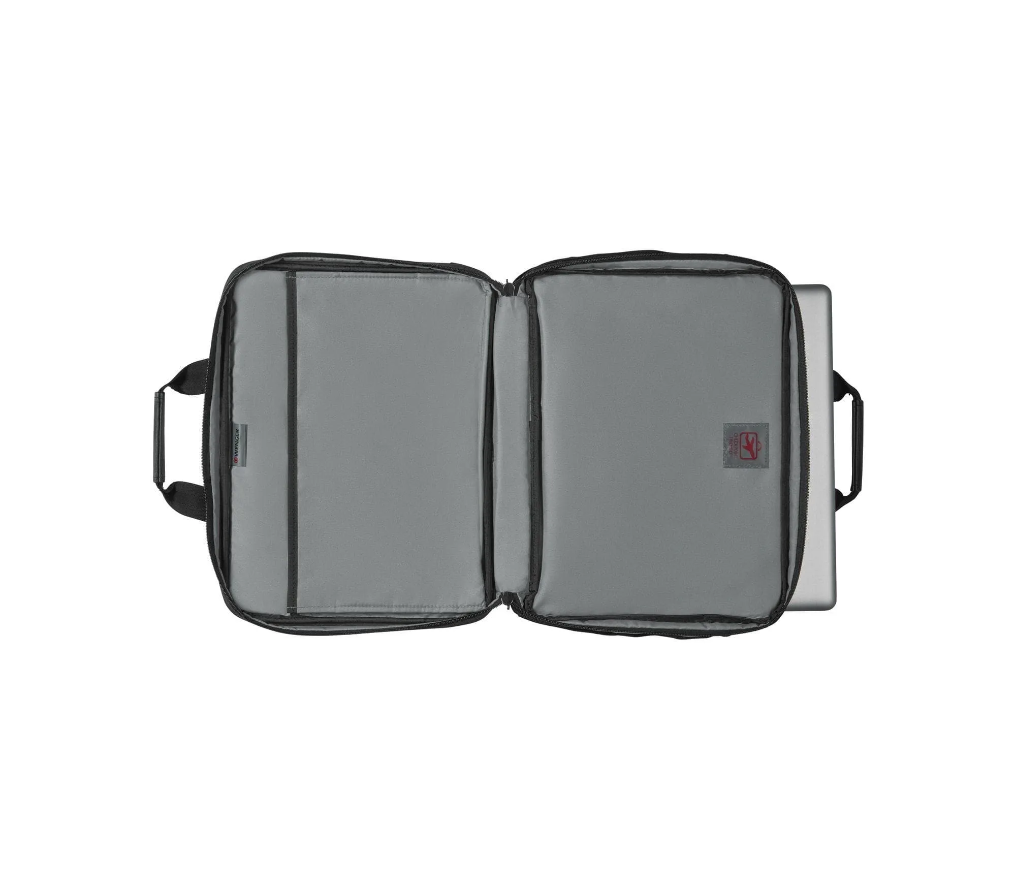 WENGER LEGACY 16 DOUBLE-GUSSET COMPUTER BRIEFCASE BLACK/GREY - 600648