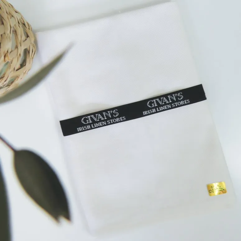 White Cotton Drill Napkins - Set of 4