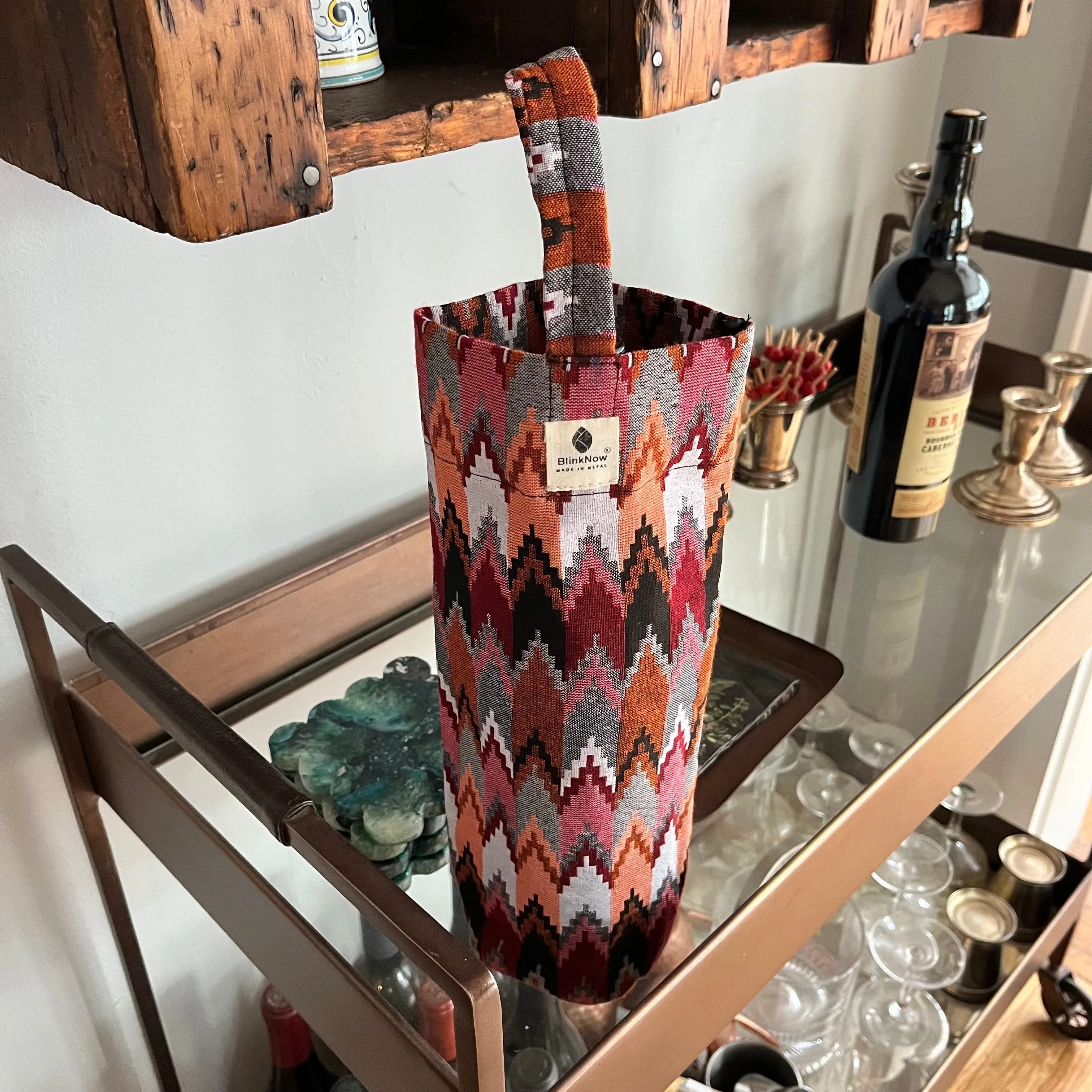 Wine Tote in Traditional Dhaka