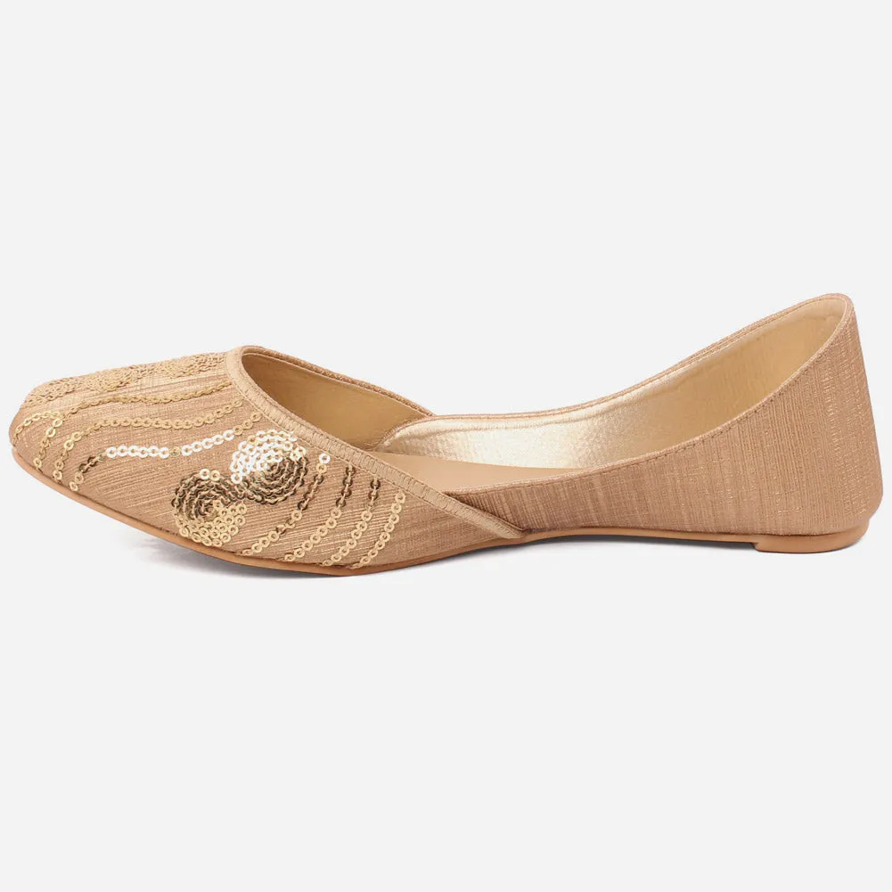Women "Robbie" Sitare Flat Slip On Khussa