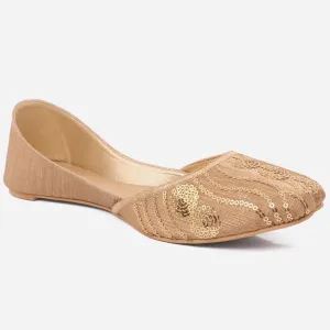 Women "Robbie" Sitare Flat Slip On Khussa