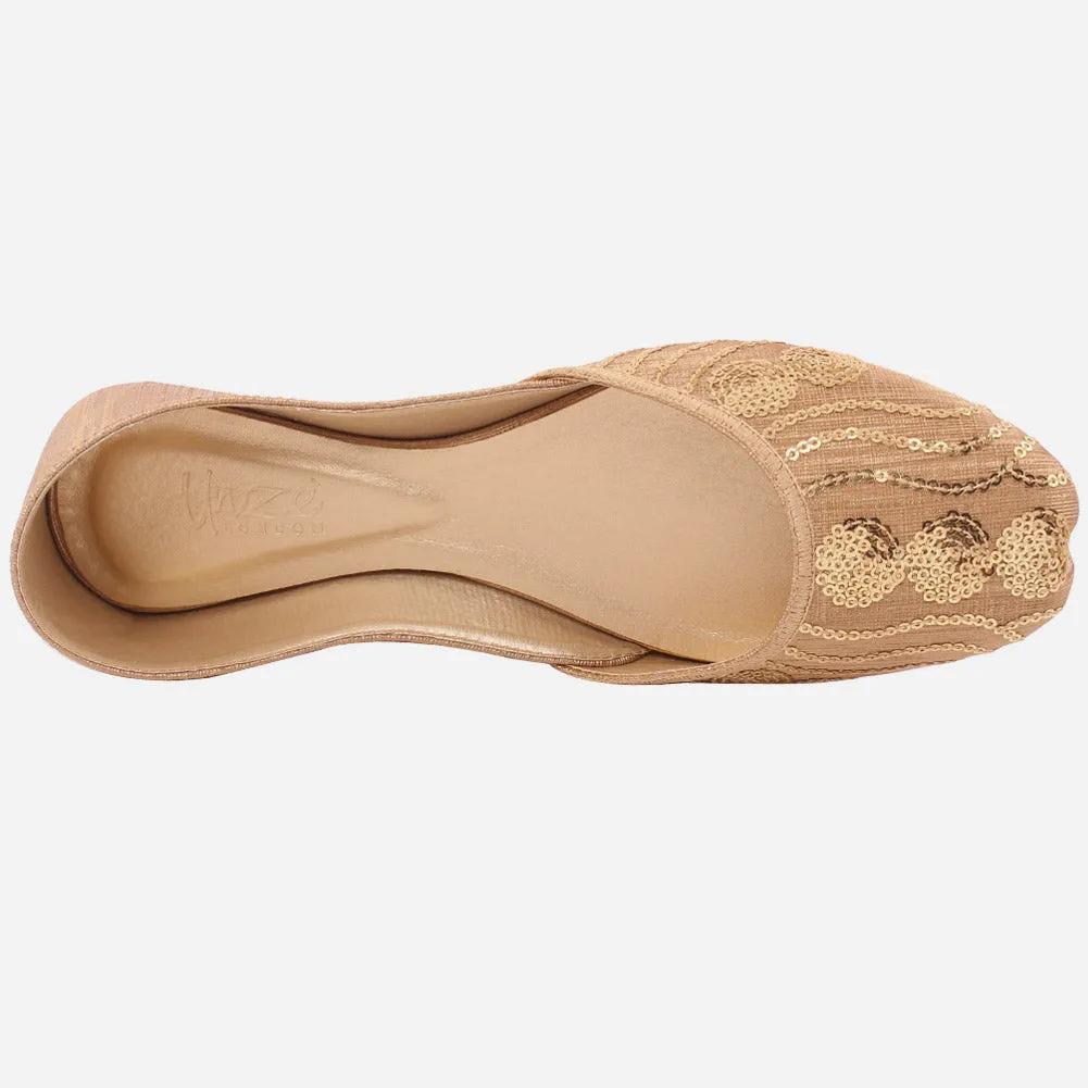 Women "Robbie" Sitare Flat Slip On Khussa