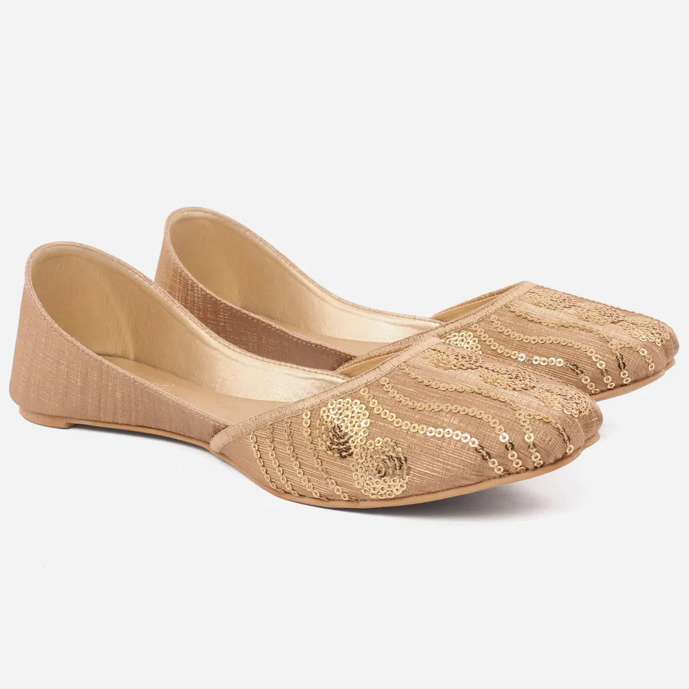 Women "Robbie" Sitare Flat Slip On Khussa