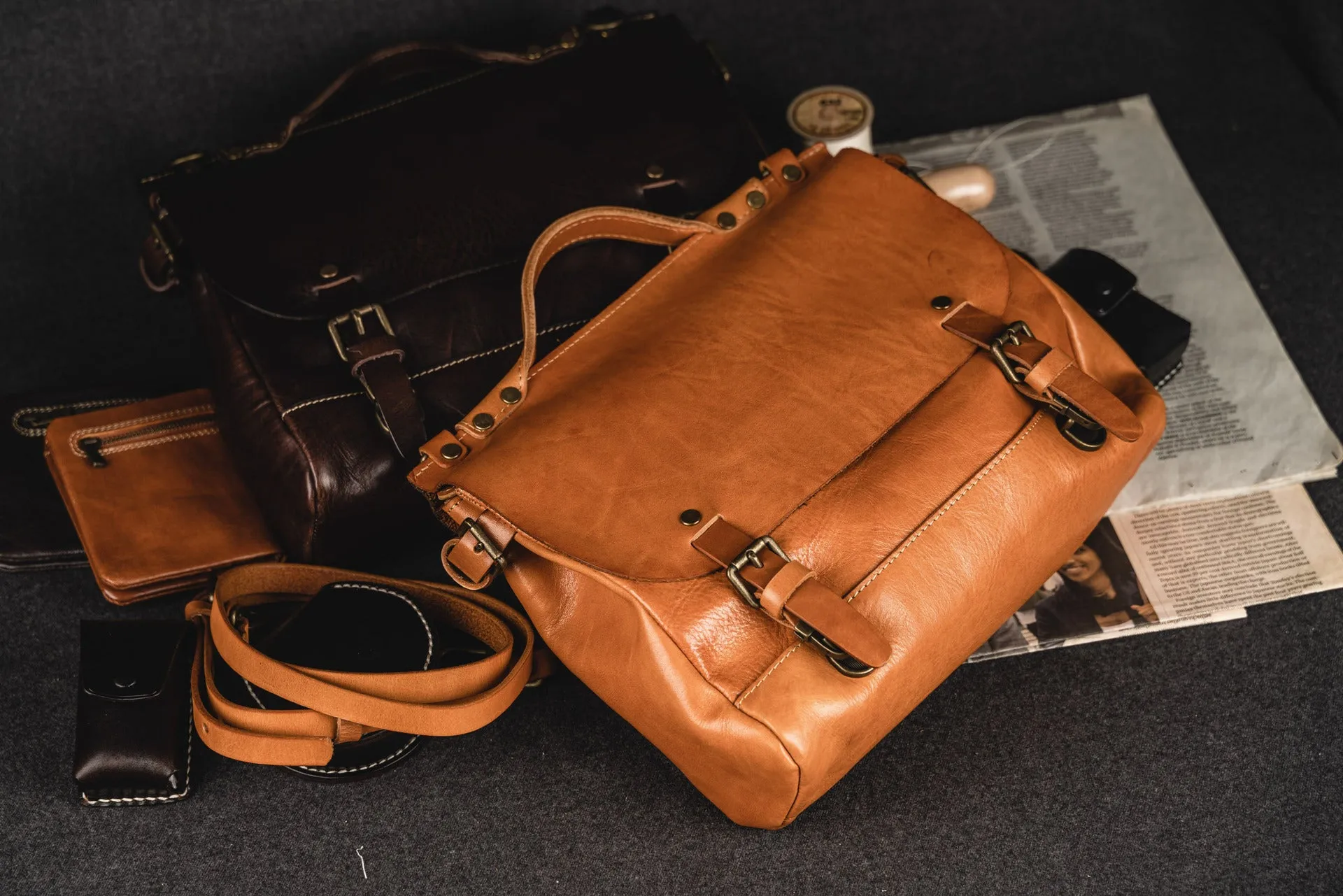 YAAGLE Women All-matching Real Leather Flap Handbag YGM122
